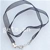 Organza Necklace Cord, zinc alloy lobster clasp, platinum color plated, black, nickel, lead & cadmium free, 10mm Approx 18 Inch 