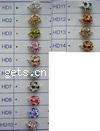 Rhinestone Brass Beads, diamantes de imitación, con metal, Esférico, más colores para la opción, 10x10mm, 100PCs/Bolsa, Vendido por Bolsa