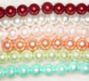 Stardust Glass Beads, Round, frosted 6mm Inch 