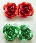 Aluminum Flower Beads, painted 15mm, Approx 