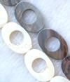 Natural Freshwater Shell Beads, Oval Inch 
