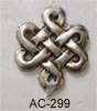 Filigree Zinc Alloy Connector, plated cadmium free Approx 