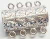 Zinc Alloy Magnetic Clasp, plated, magnetism about 3000 gauss 