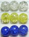 Crackle Glass Beads, Round 10mm Inch  
