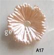 ABS Plastic Bead Cap, Flower, imitation pearl 12mm 