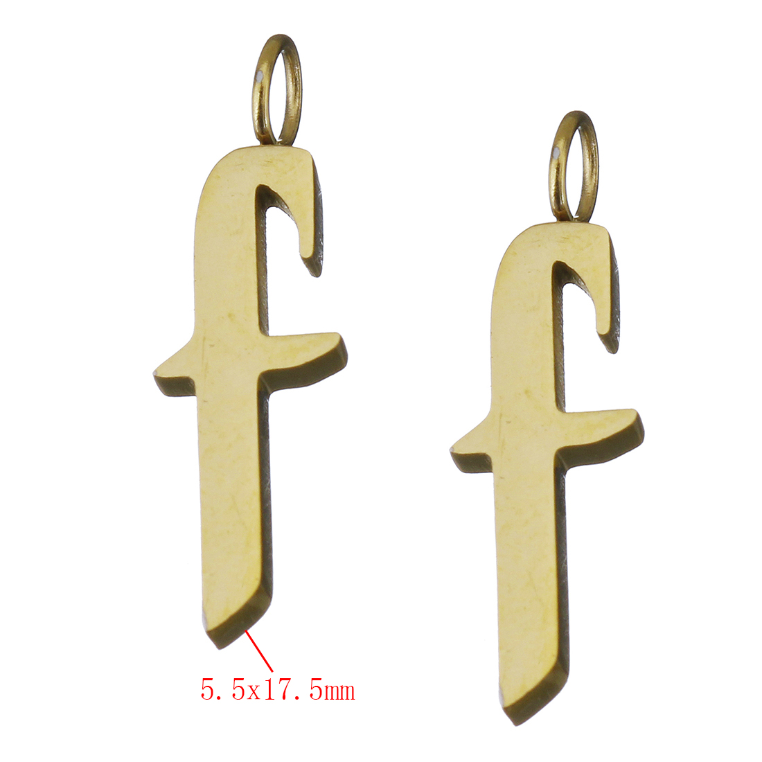 Letter f 5.5x17.5x2mm