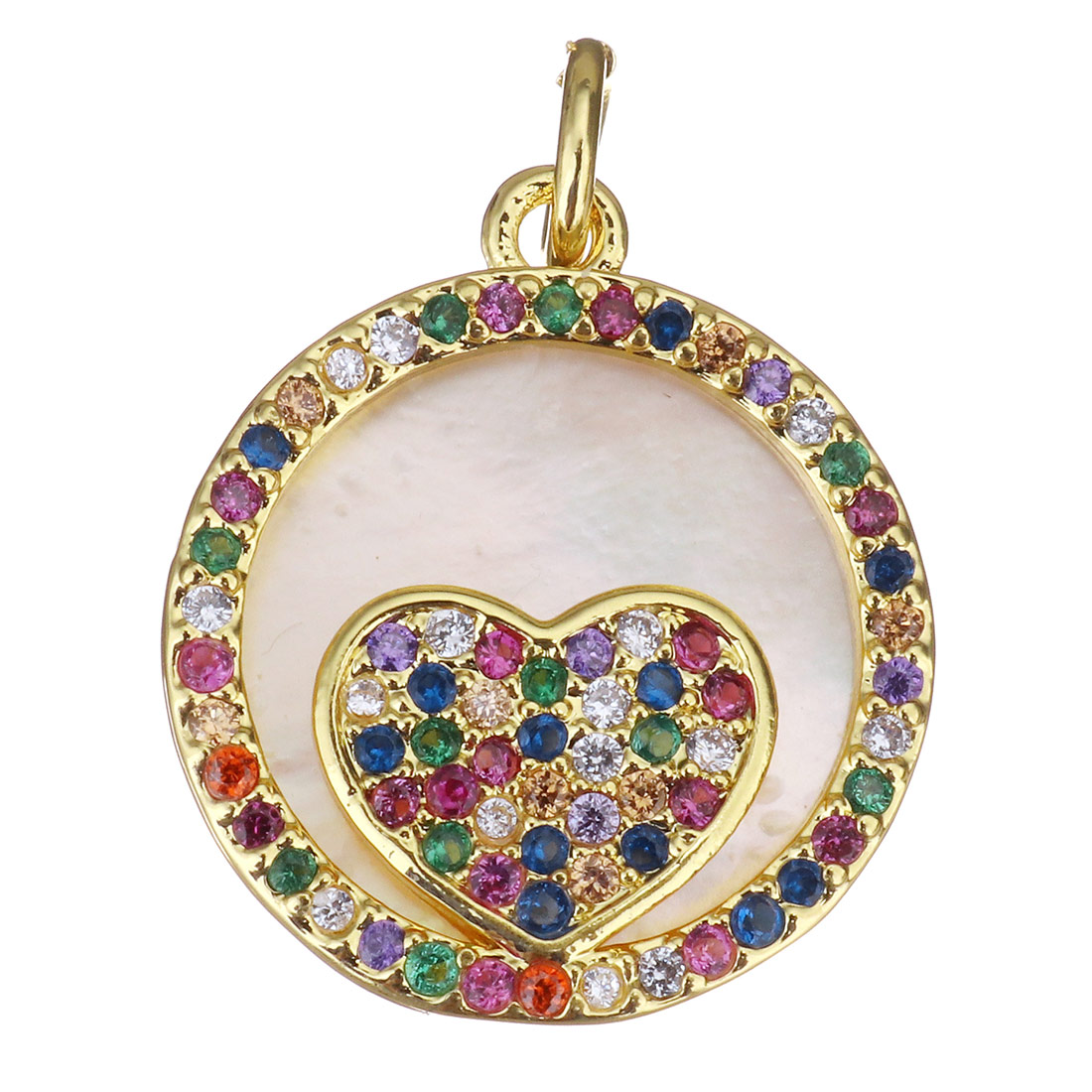 gold plated with colorful CZ