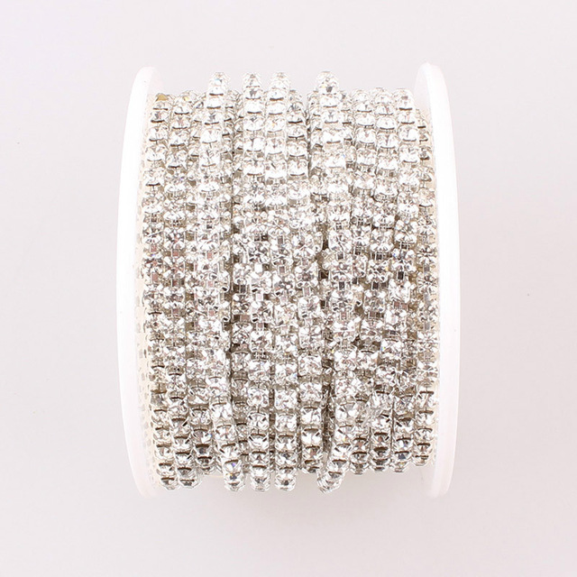 (2.7-2.8mm) electroplated silver + transparent whi