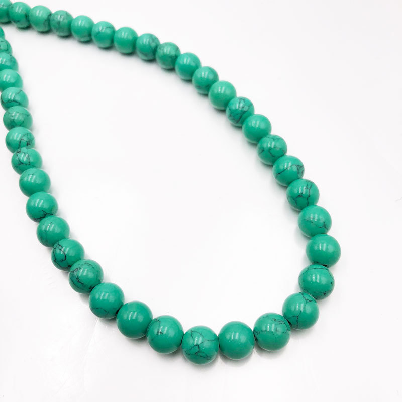 green turquoise , 4mm（About 95 PCS/Strand）