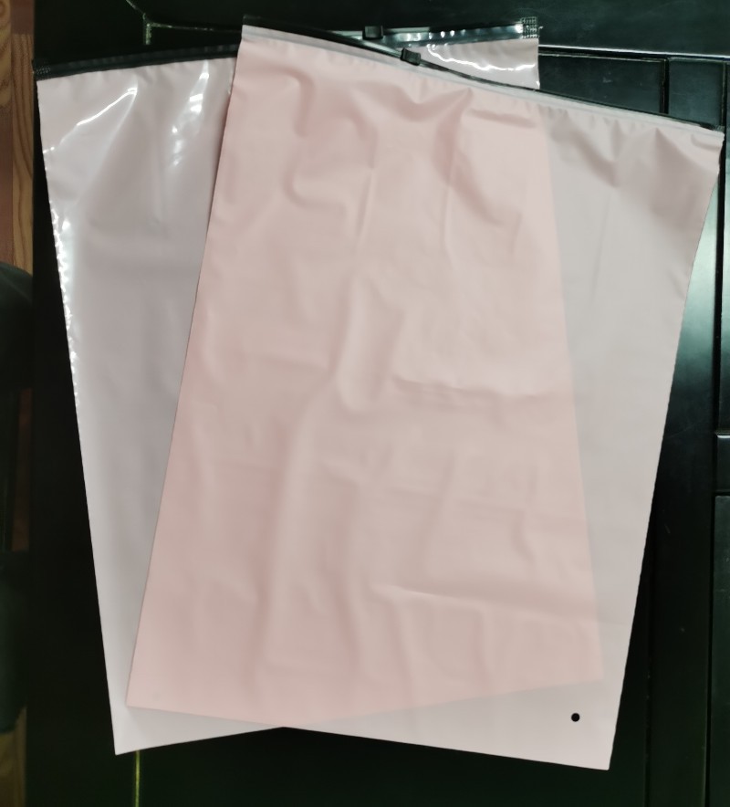 Transparent + frosted pink 14 silk 45*35 (50 bundl