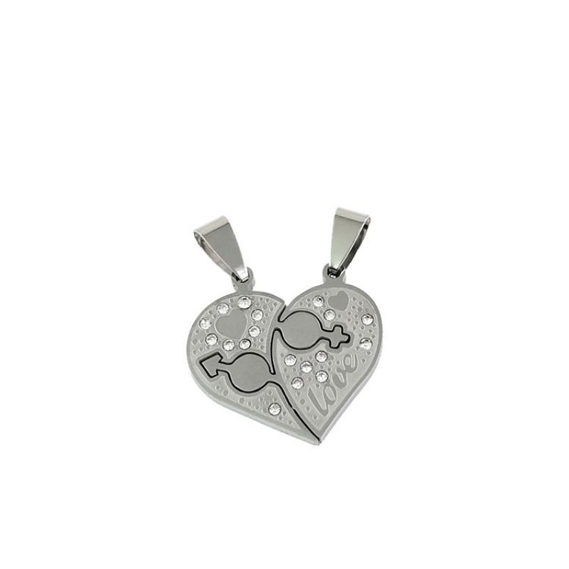 Argent sweethearts pendant