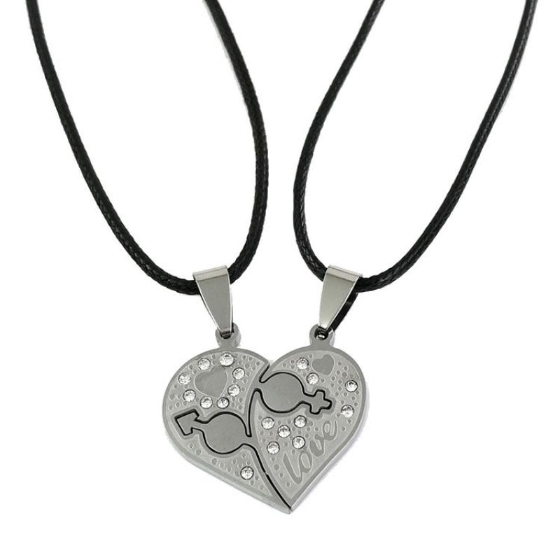 Argent sweethearts pendant + leather cord