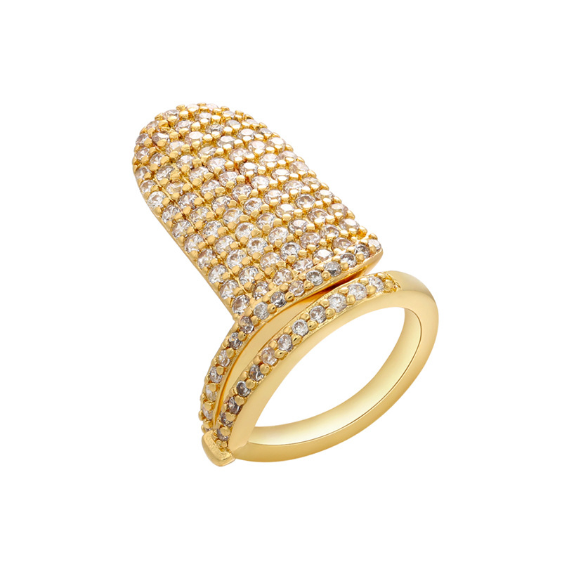 1 gold color with crystal cubic zirconia