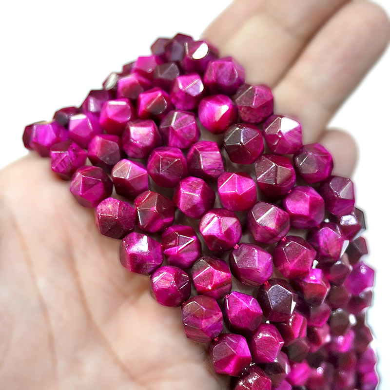 Rose-red tiger diamond surface 6MM, 62 or so, abou