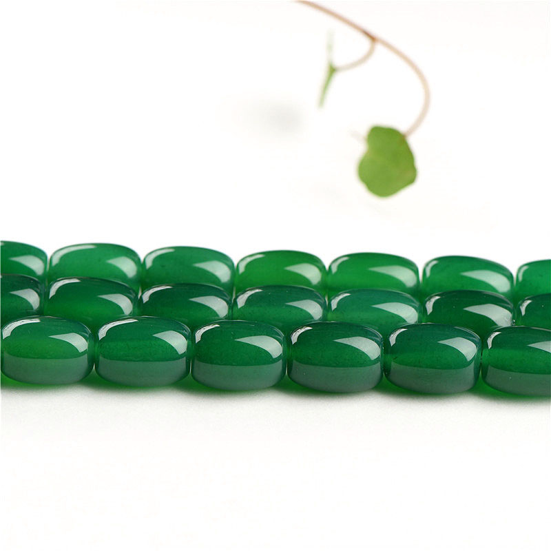 Green agate barrel beads 10mm*14mm ( 28 per cent )