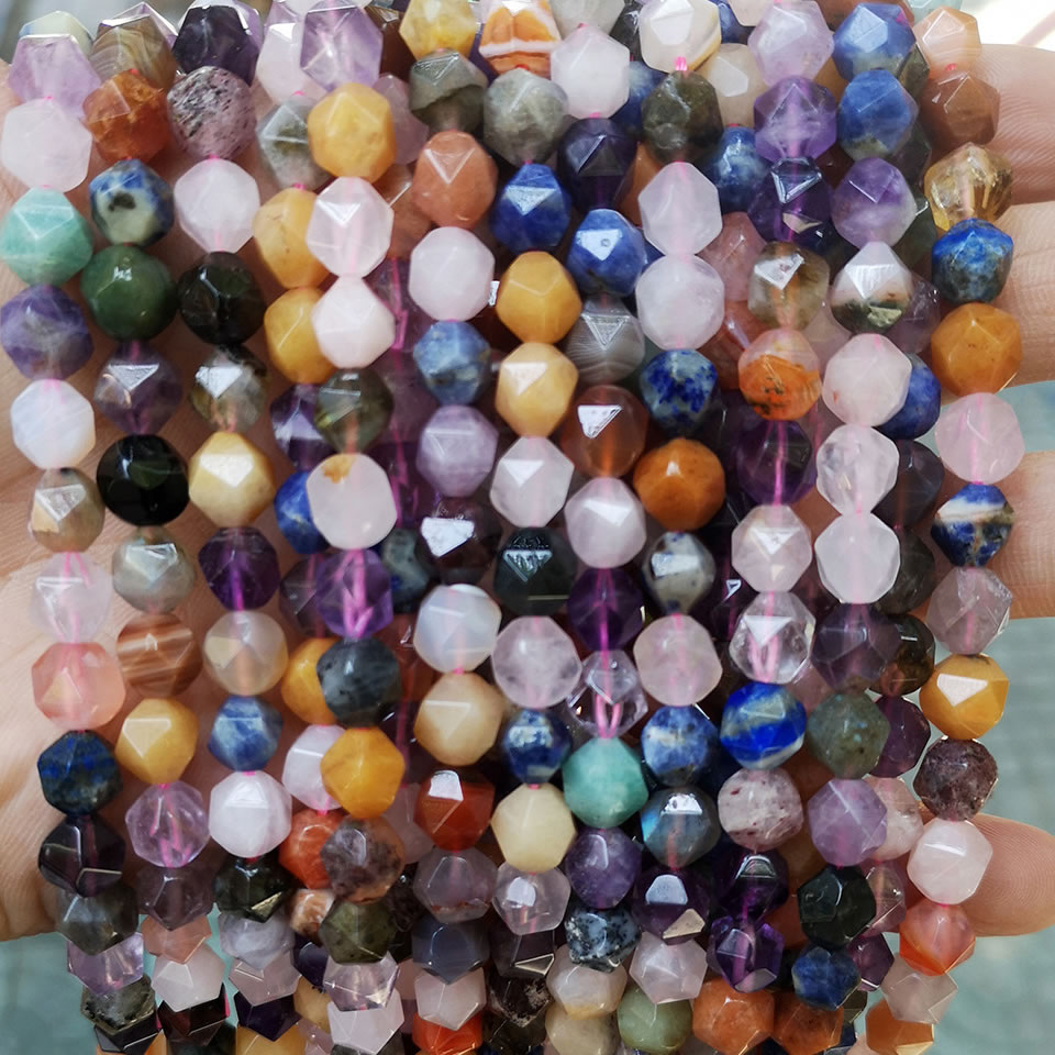 mixed colors 6mm/about 55 pcs