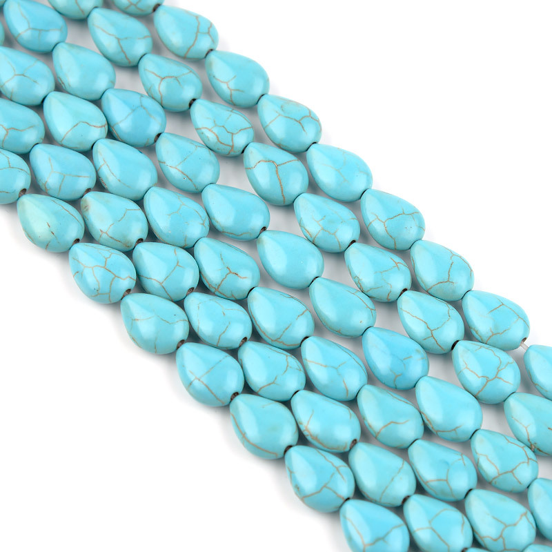 Turquoise, 7x14mm, 25beads/strand