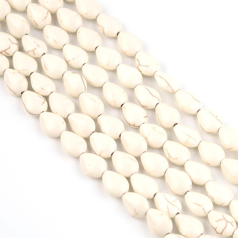 White turquoise, 7x14mm, 25beads/strand