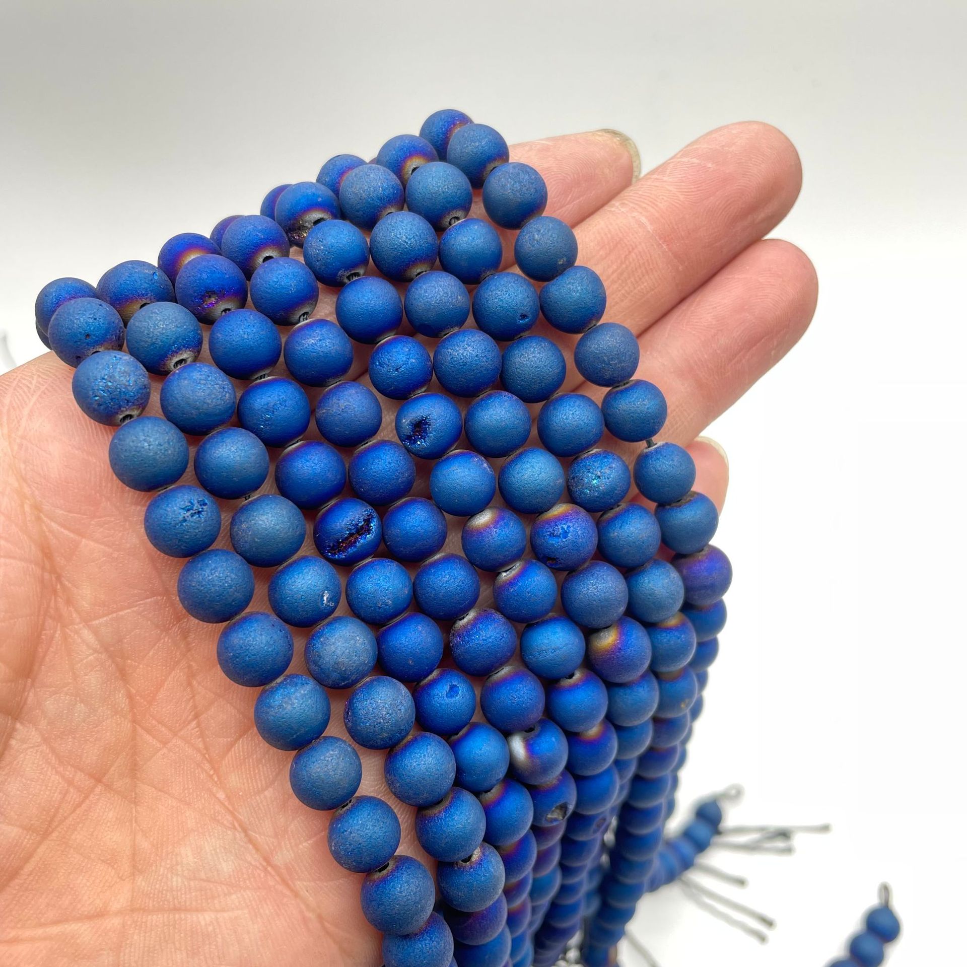 Dark blue, 10mm (about 60 beads/strand)