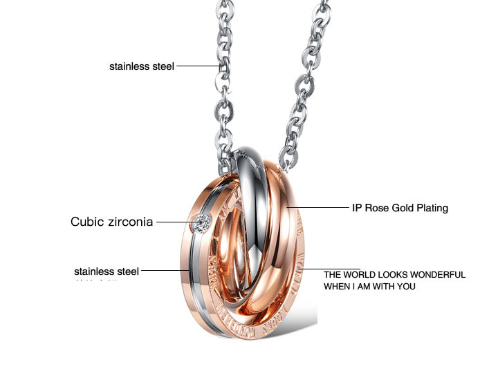 Rose Gold Plated Pendant + Chain