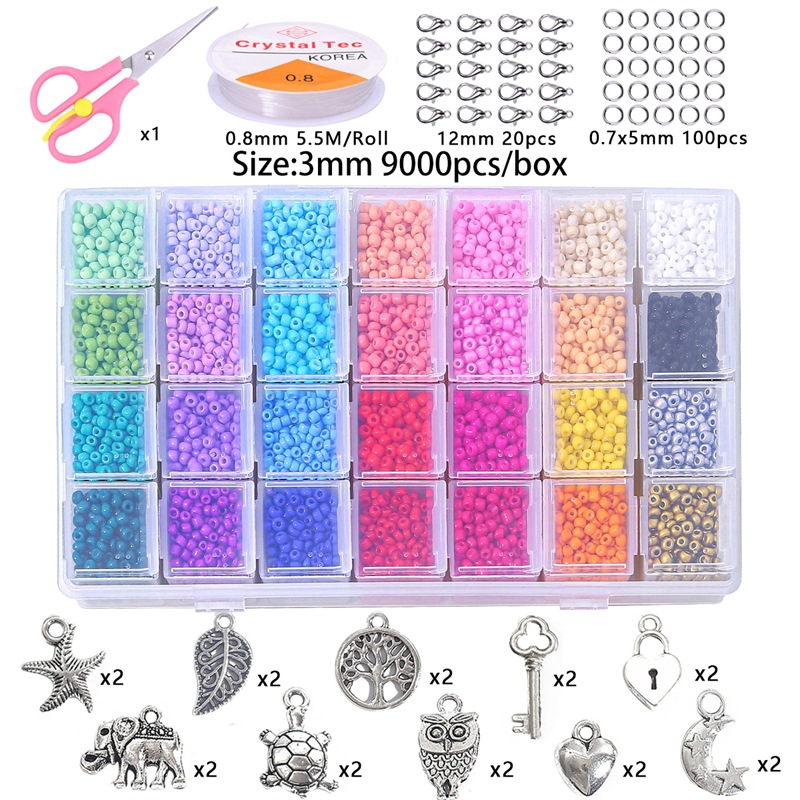28 Grid Bead Set Box + Combination Set