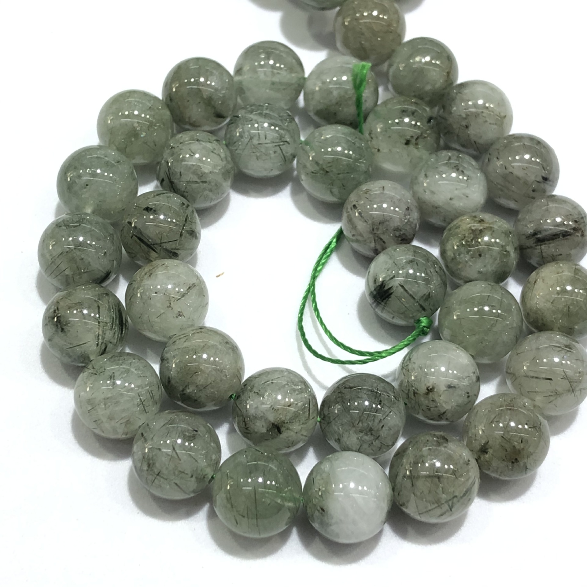5A green hair crystal 12mm