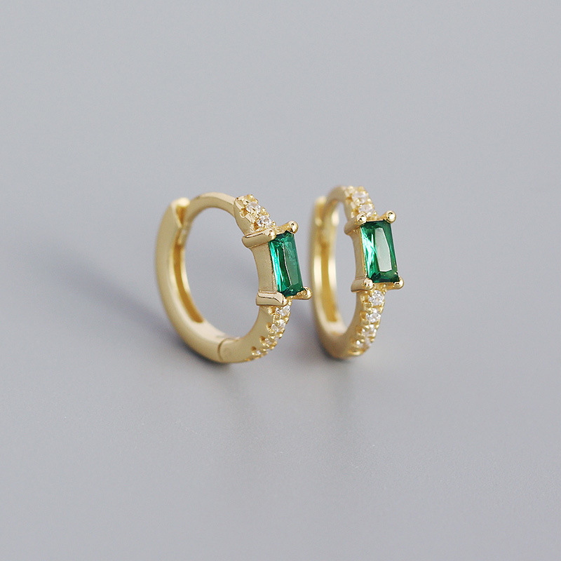  gold color plated with green CZ