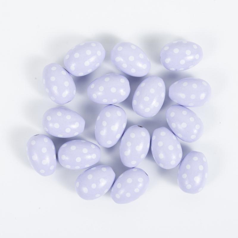 Purple Polka Dot Egg 30x20mm