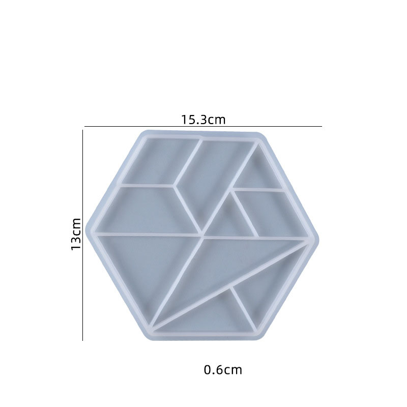 Small hexagonal tangram mold-block B02