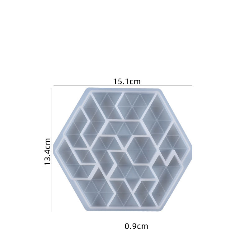 Small hexagonal tangram mold-block C03