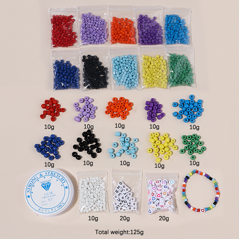 3mm rice beads + accessories