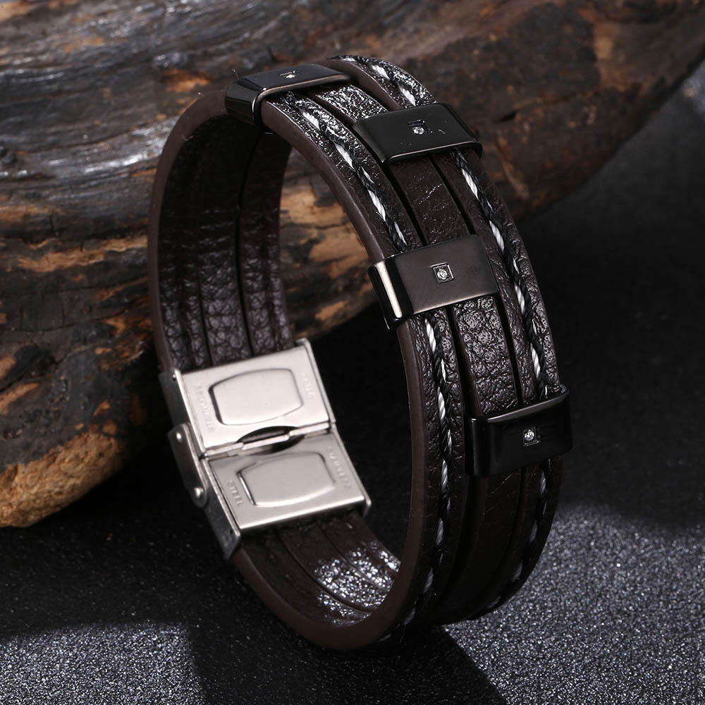 Brown leather [black]: 165mm