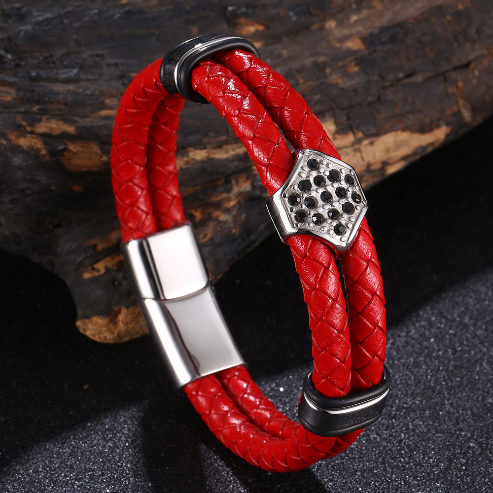 Red Leather [Steel Color] 16.5cm