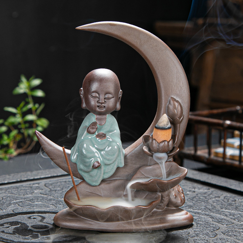 Meditation Monk / Backflow Incense Burner
