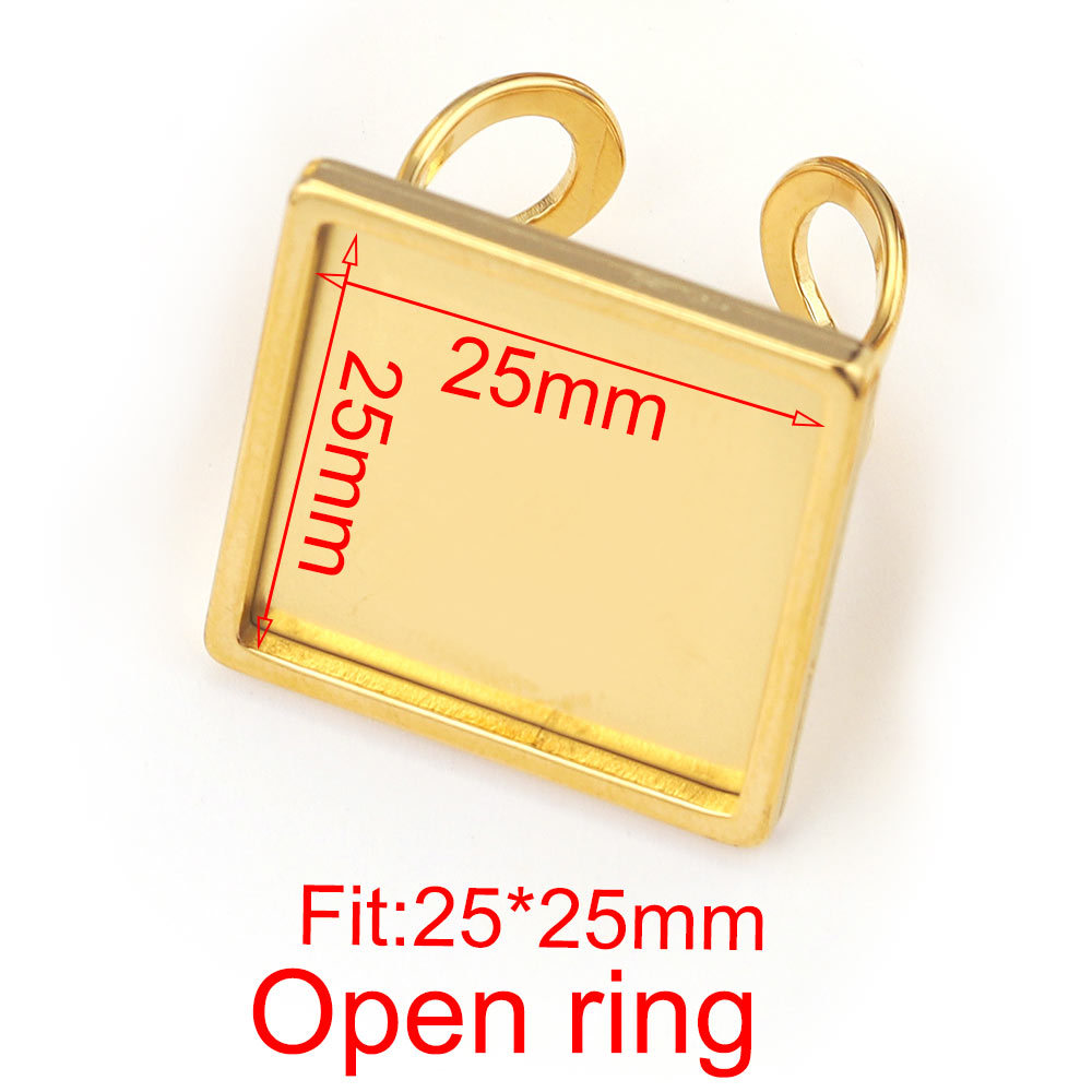 Gold - Square 25mm