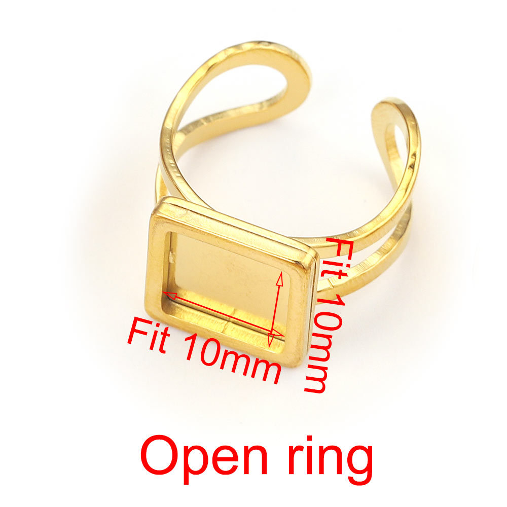 Gold - Square 10mm
