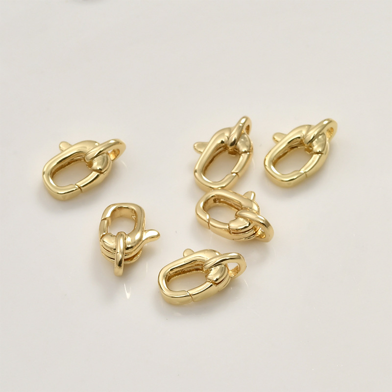 5# Golden Oval Lobster Buckle [1 Piece] About 7.5*
