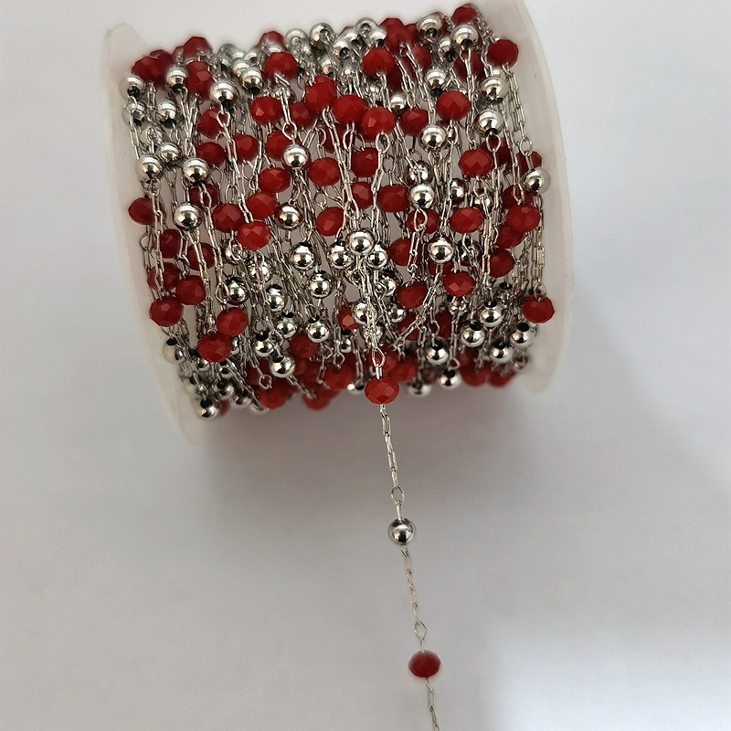 Red bead silver