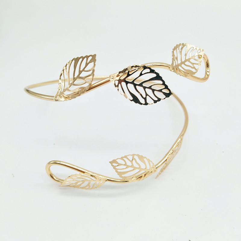 Small leaf arm ring gold