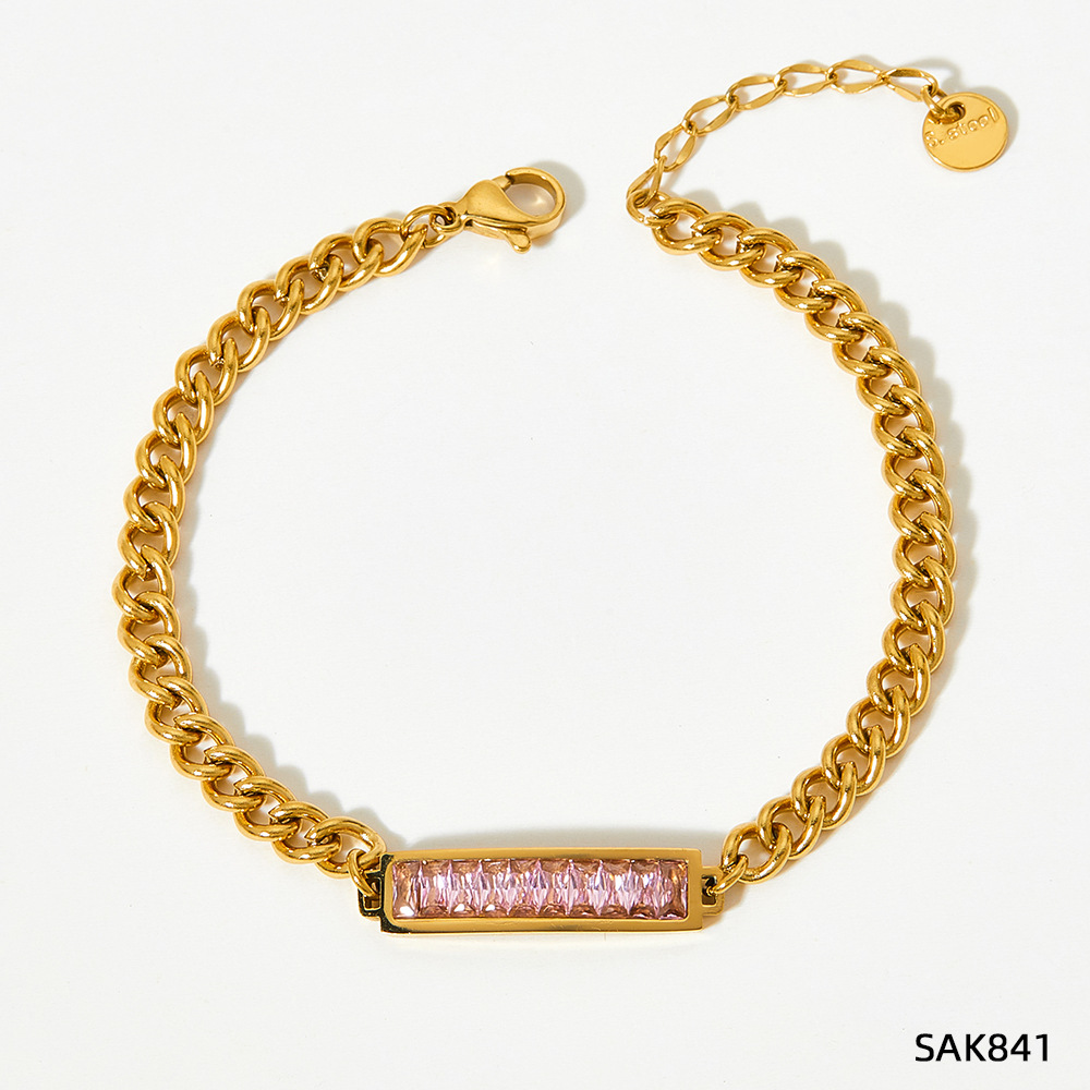 SAK841 gold + pink zircon