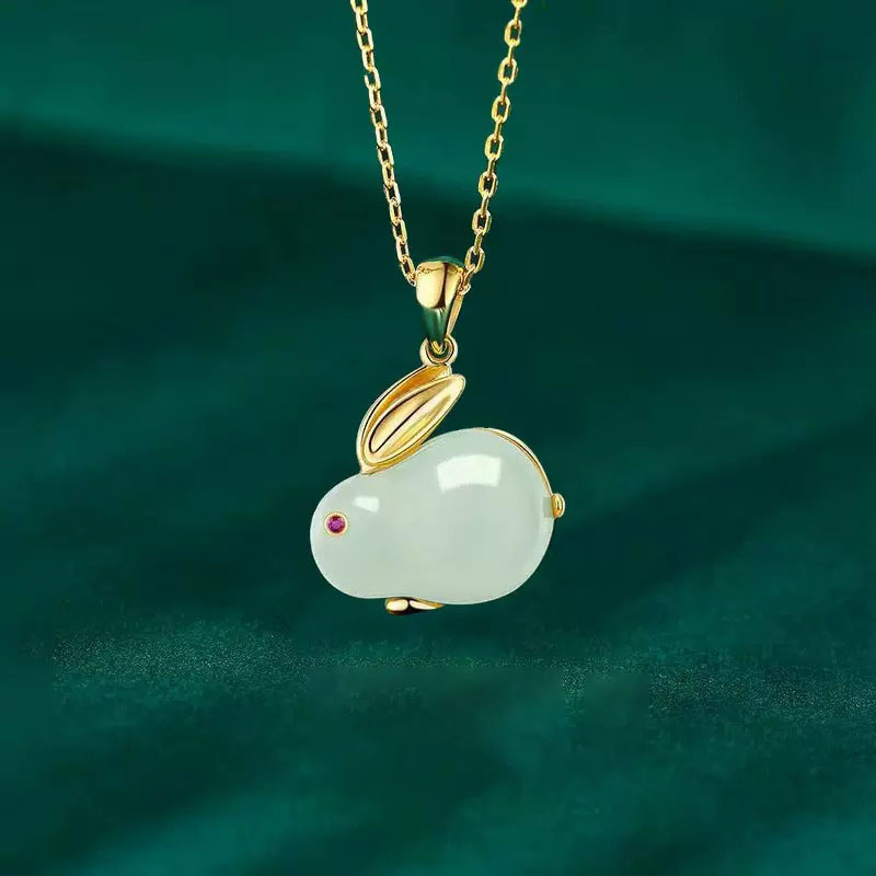 Lucky Jade Rabbit necklace