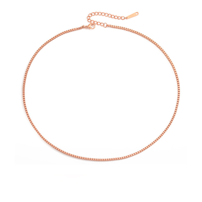real rose gold plated 2mm, 380mm with 50mm extende