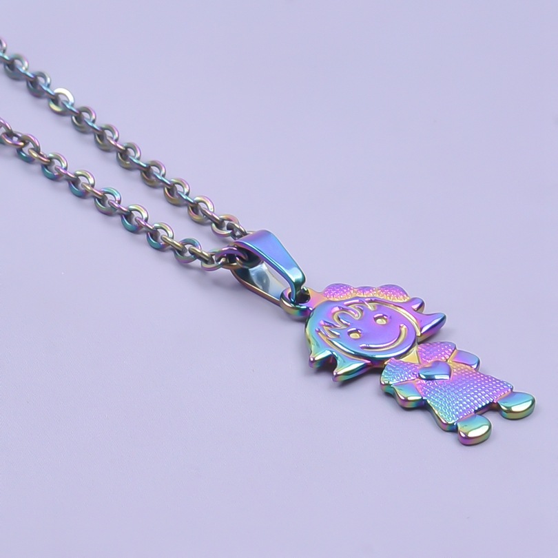 7 color girl necklace