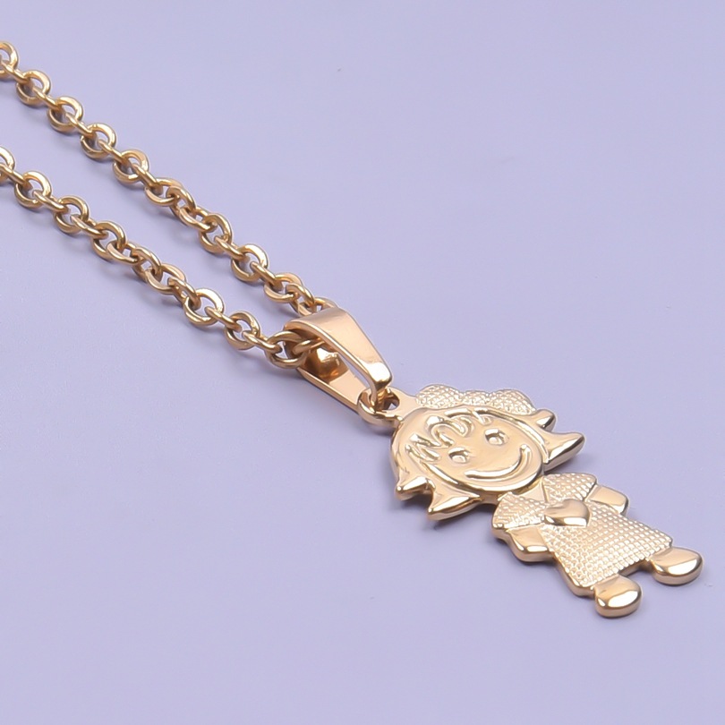gold girl necklace