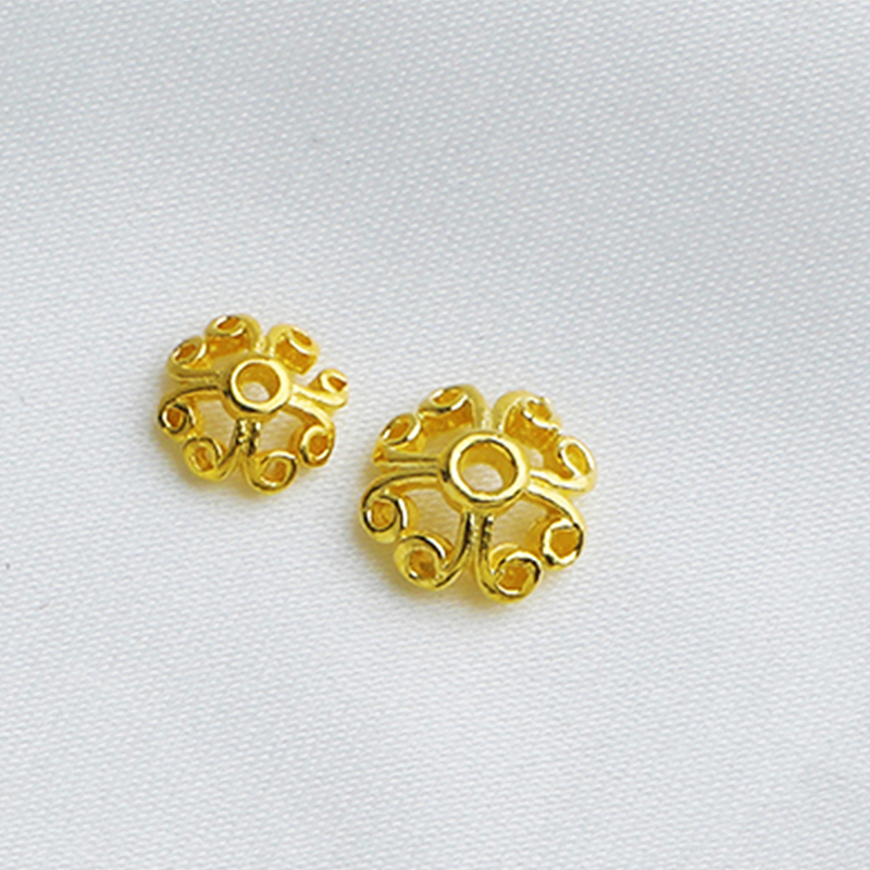 gold color plated 6mm, hole 1.2mm