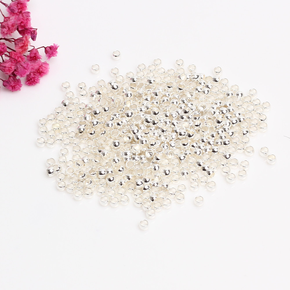 silver About 800pcs 2.0mm/ 10g