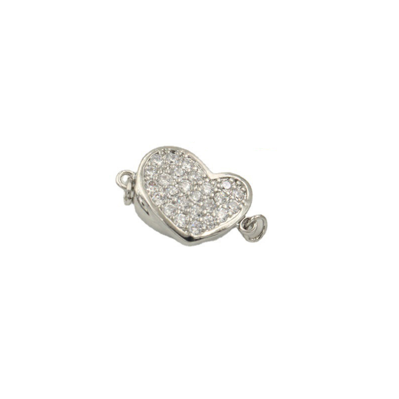 Heart Shaped White Gold -18.5x11mm