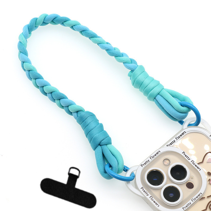 Colored circle wrist rope-blue