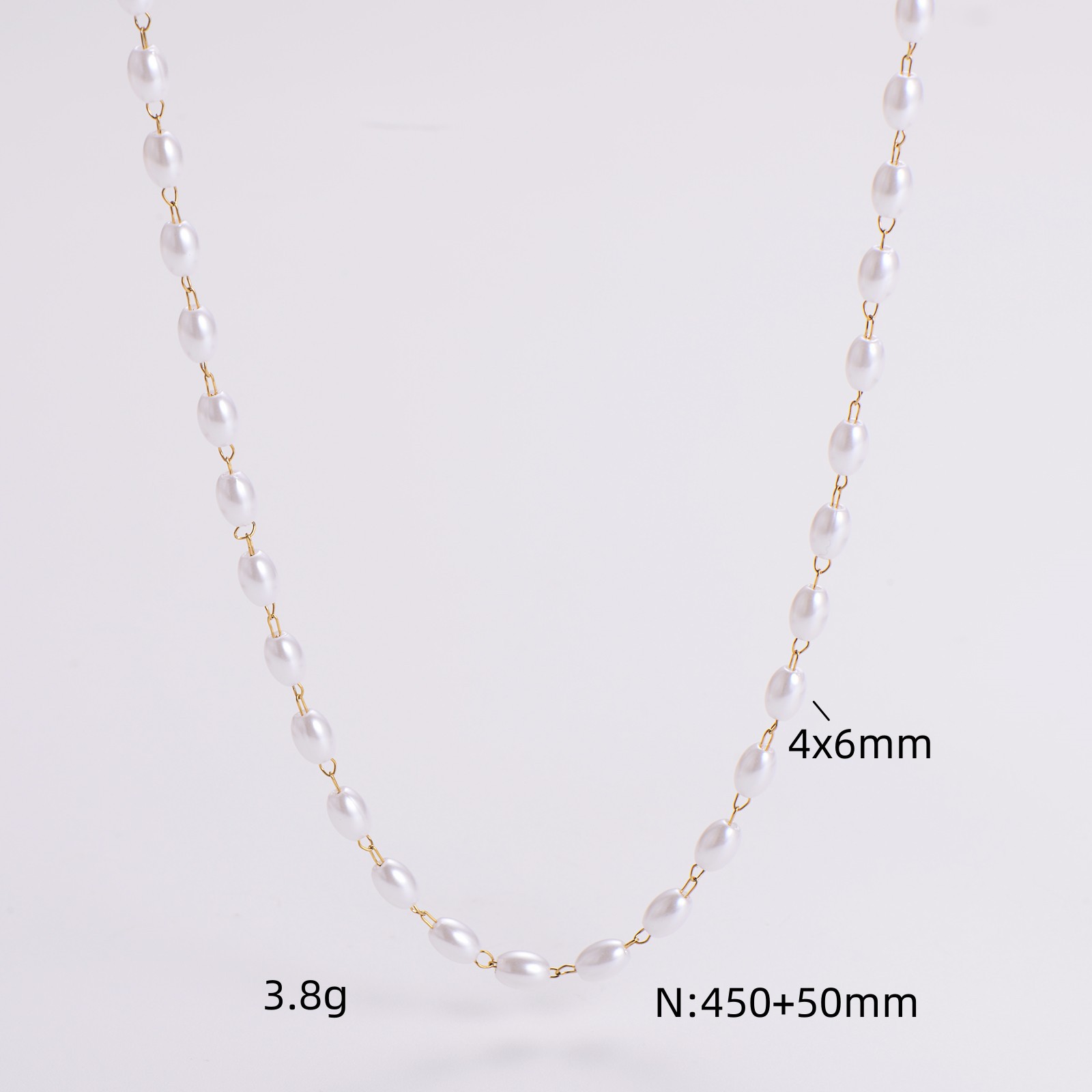 4x6mm necklace 45cm 5cm