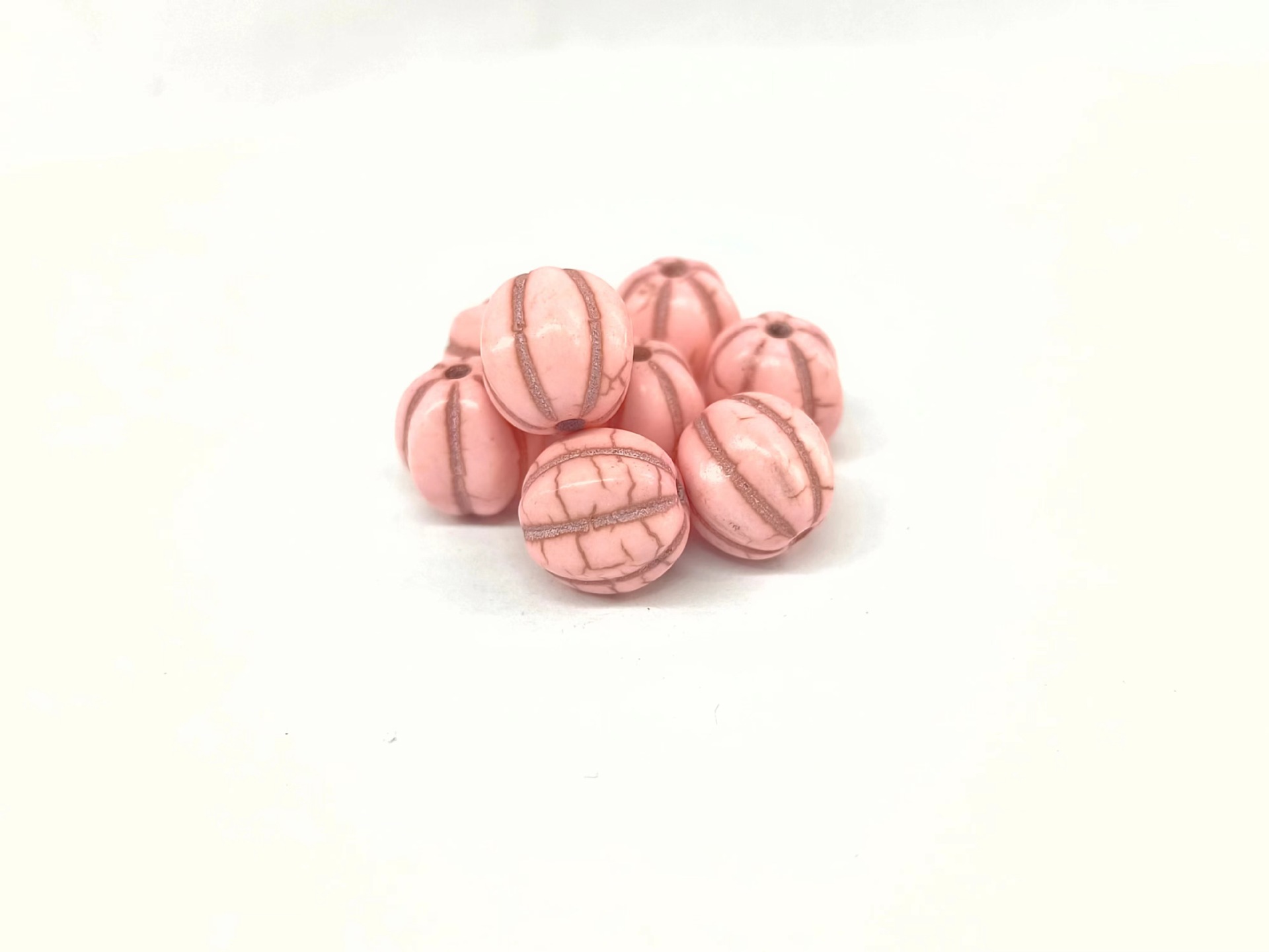 powder pink 10*10mm about 38 pieces/string